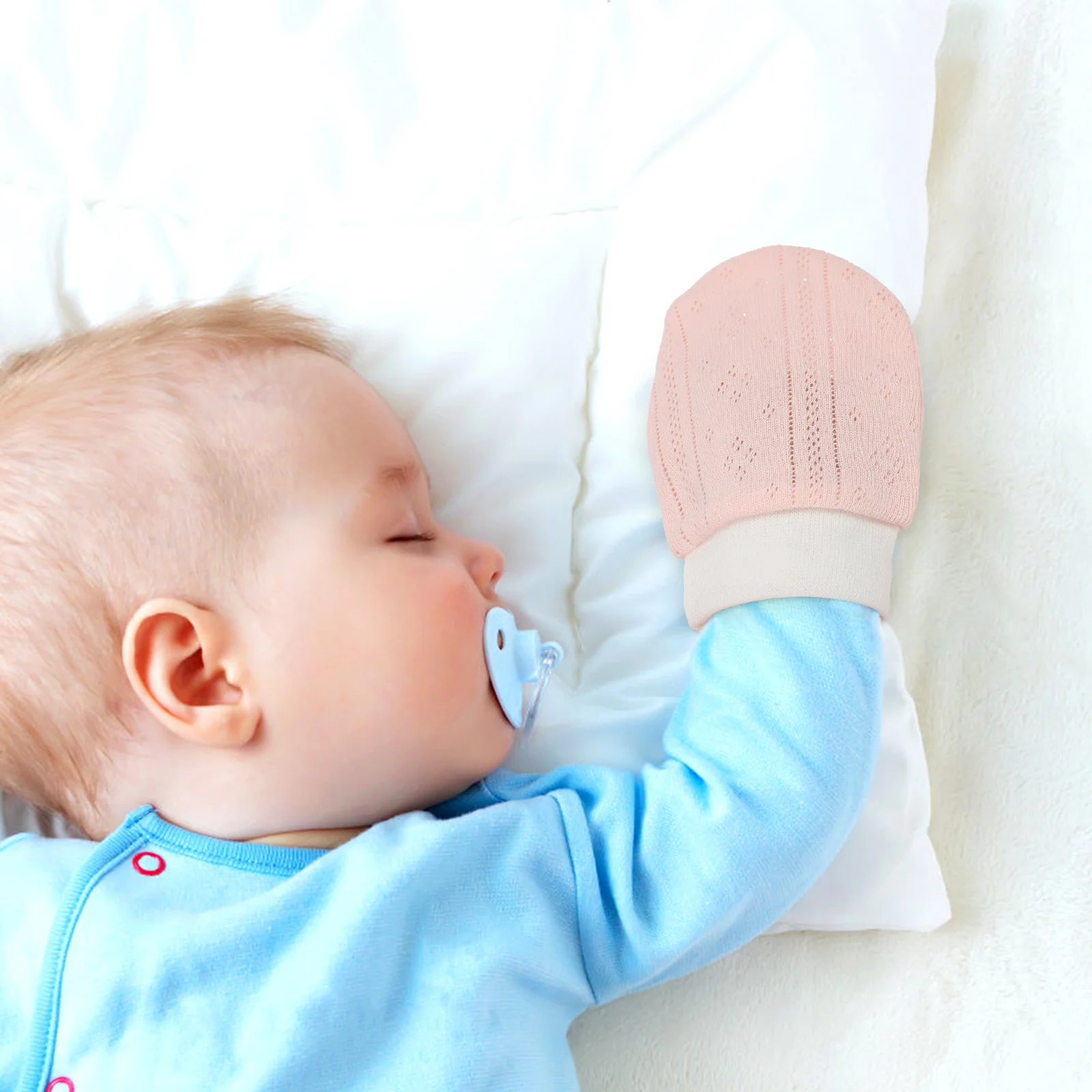 

Newborn Mittens Cotton Baby Gloves Soft No Scratch Infant Hand Mittens For Sleeping Crawling Playing Stretchy Anti-Scratch