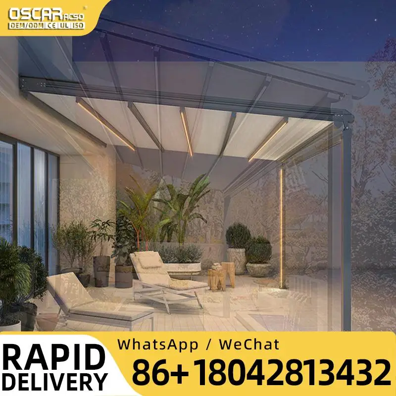 

Высококачественный выдвижной навес-тент из ПВХ для улицы, водонепроницаемый, для коммерческого использования в отелях, выдвижной навес-пергола