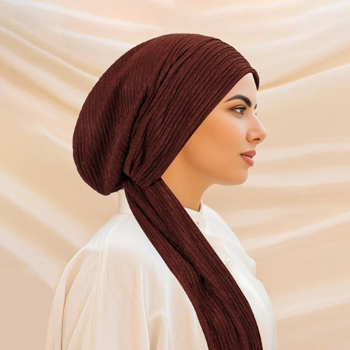 Gorro turbante con nudo de primavera de lujo para mujer, gorro para quimio, pañuelo musulmán para la cabeza, gorro elegante para cubrir el cabello para mujer, Bandana