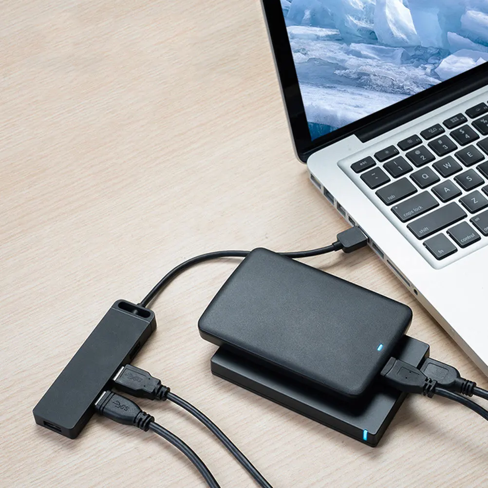 

4 Ports USB Hub Splitter Computer Accessories ABS Material Micro USB Dual 2.5 Inch 1TB SSD Support Keyboard Mouse