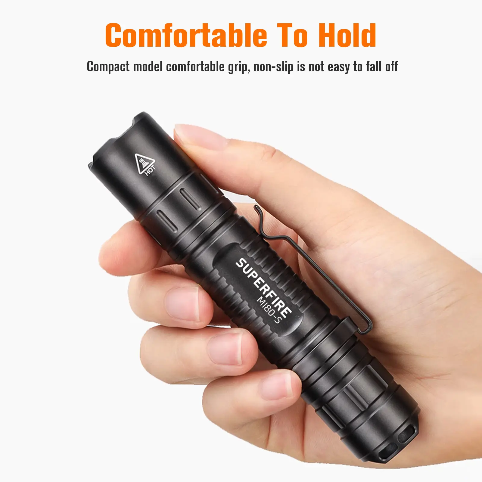 SUPERFIRE MI80-S High power led flashlight Super Bright 1100LM EDC Torch Portable flash lights Fishing Camping Outdoor Lantern