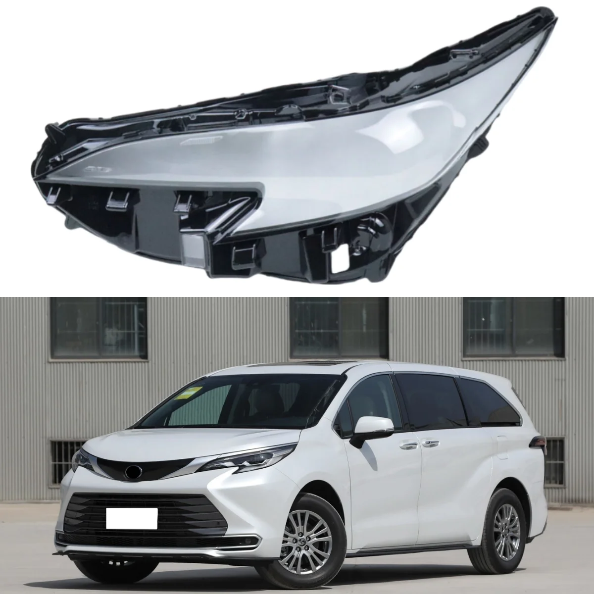 

Для Toyota Sienna 2020 2021 2022 2023, автомобильные аксессуары, цоколь, корпус заднего корпуса, крышка передней фары