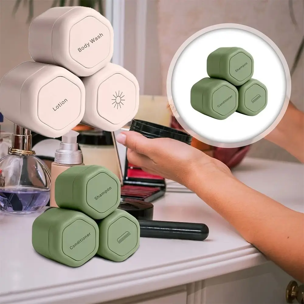 Portable Cosmetic Containers Cases Leak Proof Magnetic Travel Capsules Refillable Cream Lotion Box Makeup Accessories