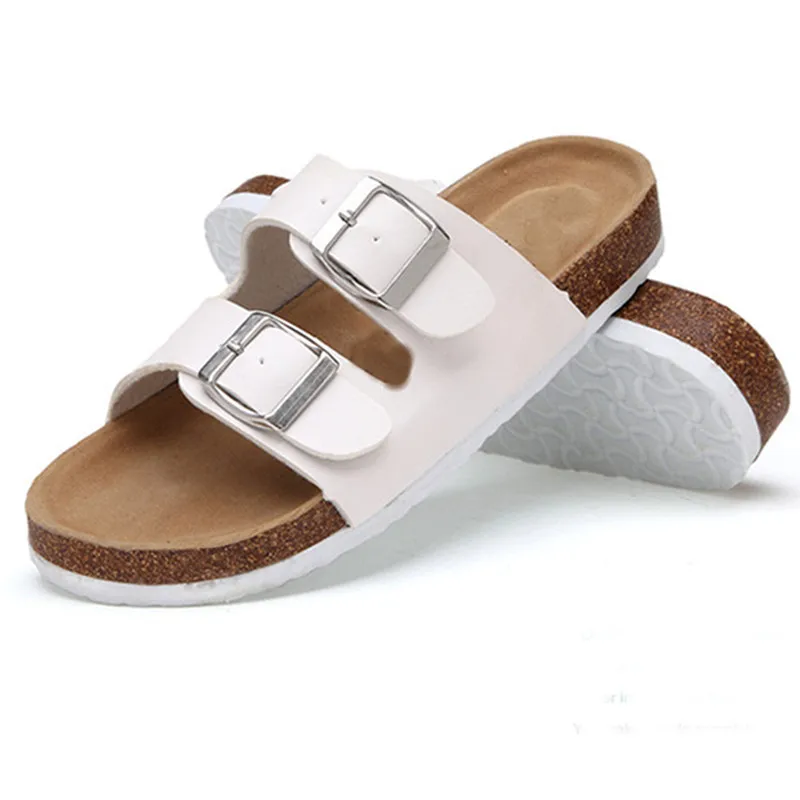 FZNYL 2022 New Summer Beach Cork Slippers Casual Double Buckle Non-slip Clogs Slides Women Slip on Flip Flop Shoes traf zapatos