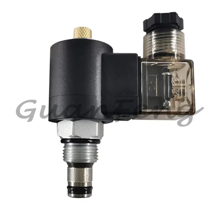 Hydraulic Thread Solenoid , Plug-in Normally Closed V2068 Pressure Holding Relief Check DC24V Solenoid Ball Valve