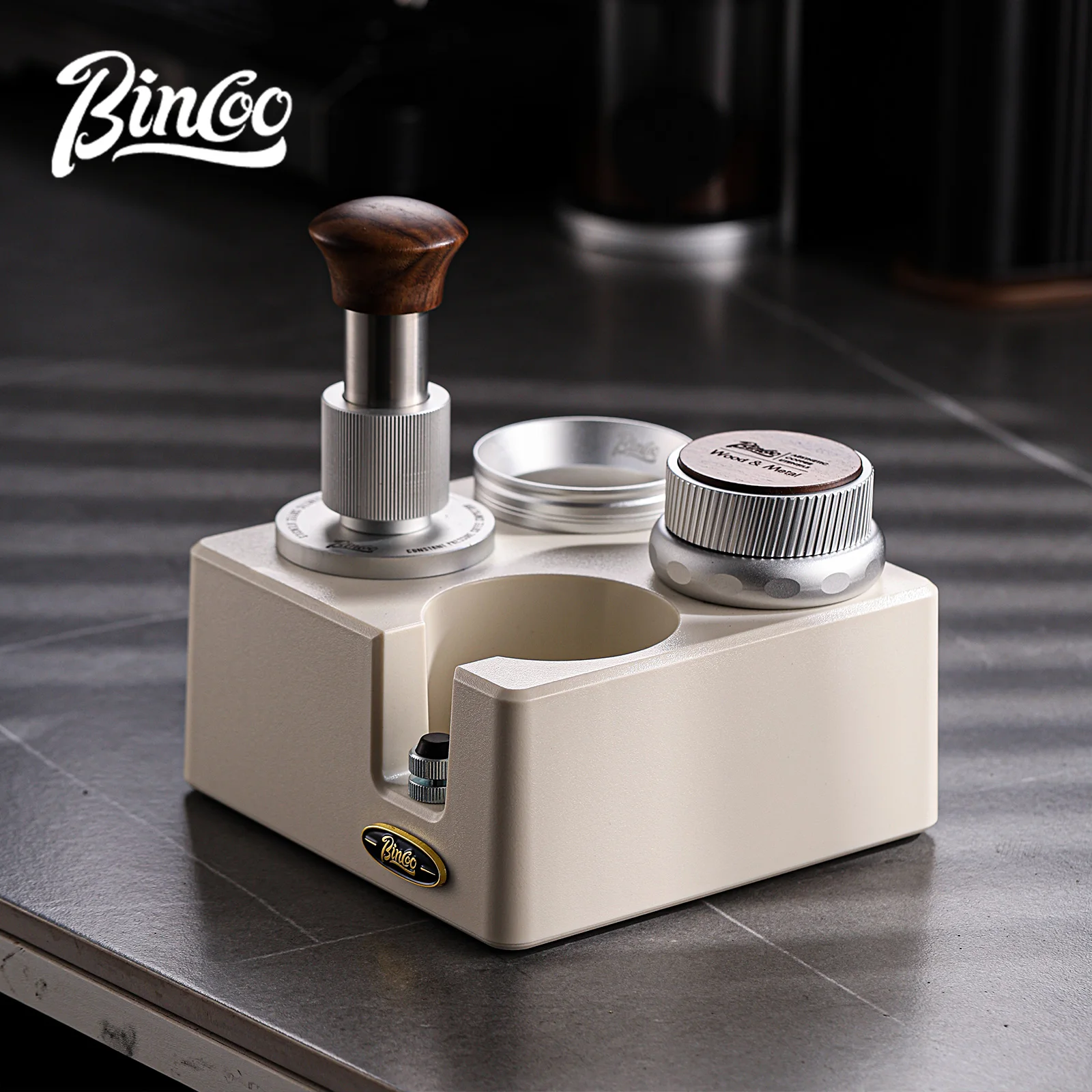Bincoo Coffee Tamper Station Coffee Distributor Storage Base For 51/58mm 30lb Constant Pressure Espresso Tamper Set Barista Tool