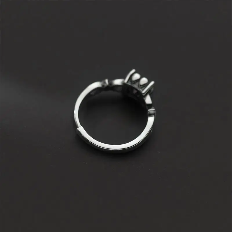 XIYANIKE Vintage Thai Silver Square Zircon Open Cuff Finger Rings for Women Girl New Fashion Jewelry Gift Party кольцо ж