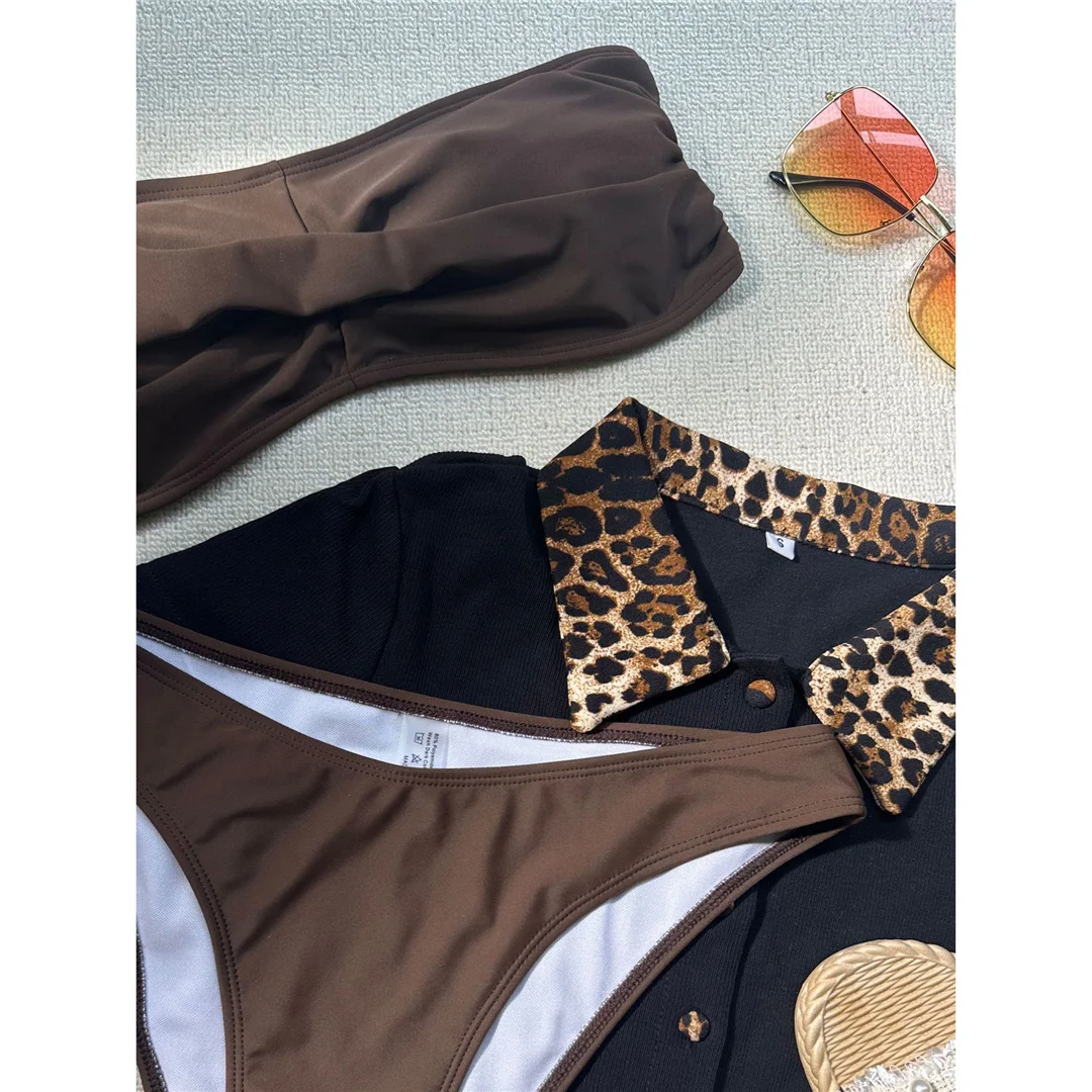 Sexy Bandeau-Bikini mit hohem Beinausschnitt, brasilianischer Schnitt, Damen-Badeanzug, zweiteiliges Bikini-Set, Badebekleidung, Badeanzug, Modell V6756. – Detail 8
