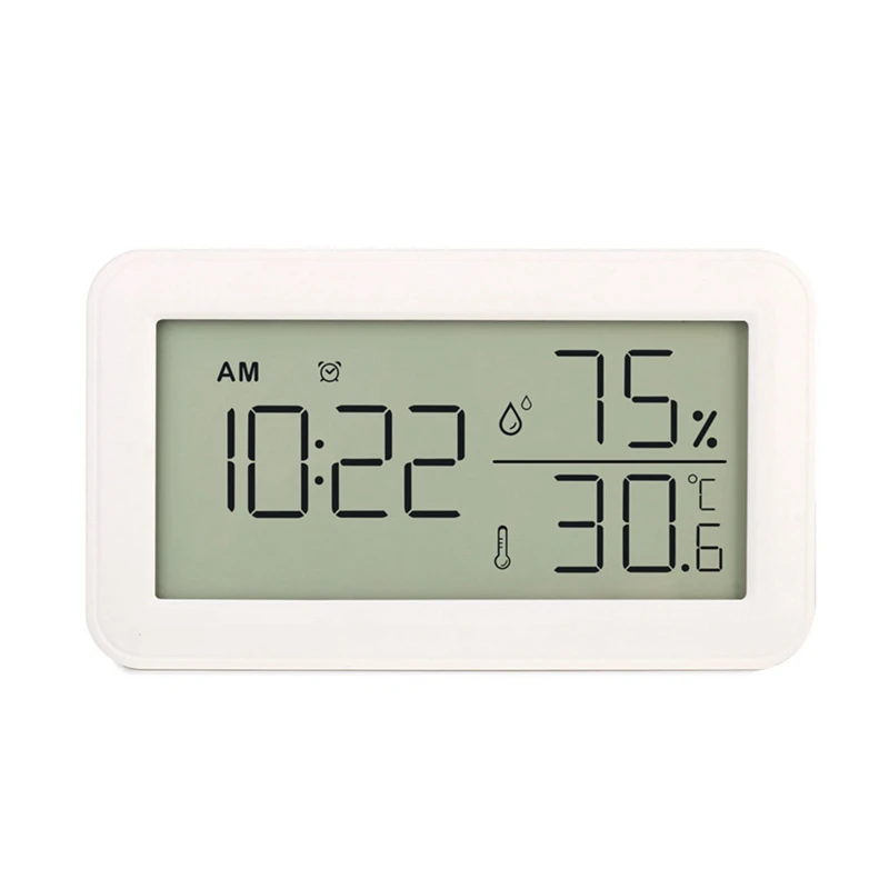 Thermometer Hygrometer Indoor With Alarm Clock, LCD Digital Thermometer, For Room, Living Room, Wine Cellar