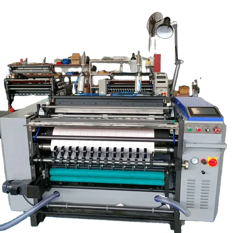 High Speed Automatic Thermal Paper Jumbo Roll Slitter Rewinder Machine Roll Cutting for POS Cash Register Label 200m/min