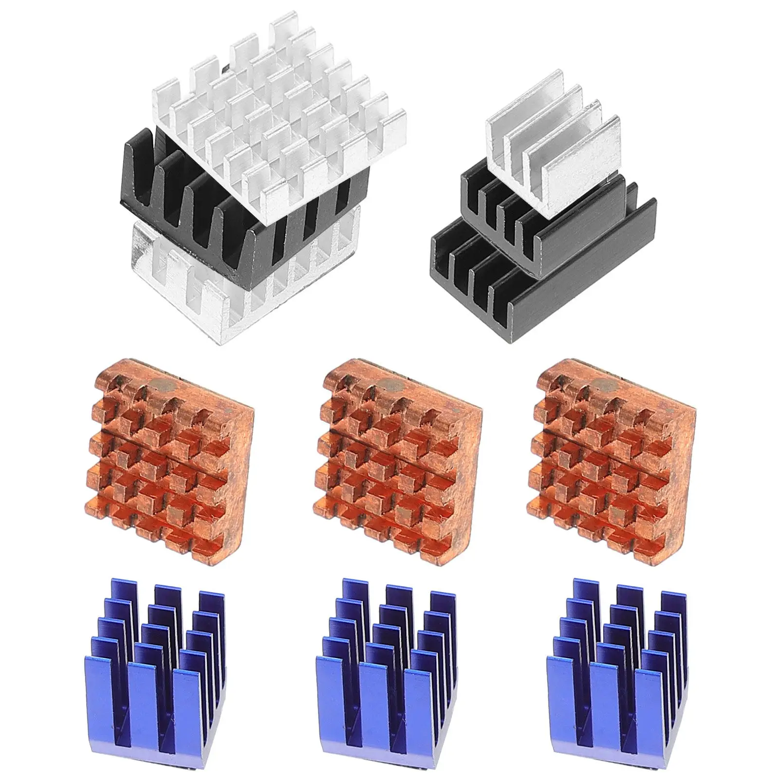 12Pcs 3B Heatsink Kit Blend Materials Passive Heat Sink Thermal Conductive Cooler for Processor Memory Lan9514