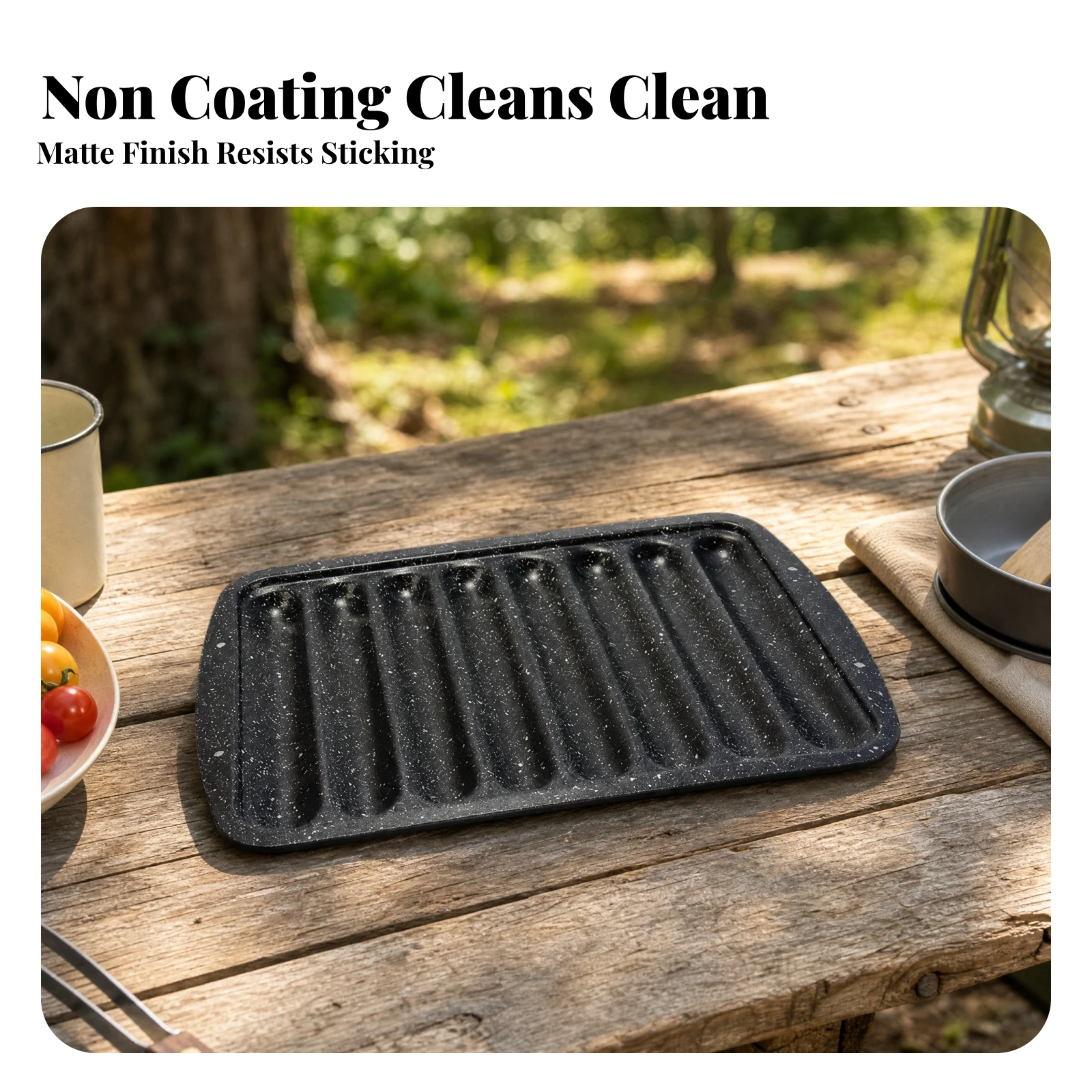 Channel Grill Pan with Nonstick Surface Even Heating Alloy Grilling Pan for Food Service Operators, Commercial Kitchens