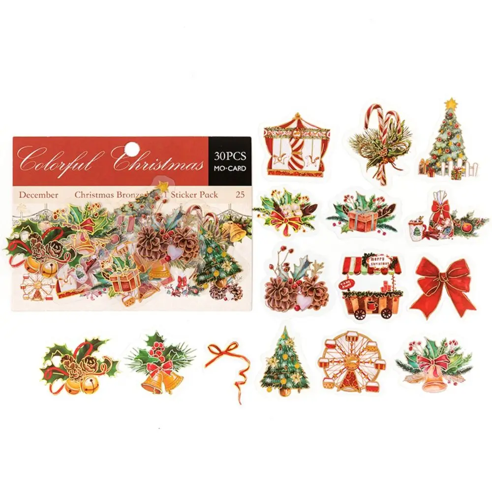 Sticky Labels Christmas Sticker Gifts Decor Festival Sticker Christmas Decals Waterproof DIY Crafts Snowman Tree Stickers