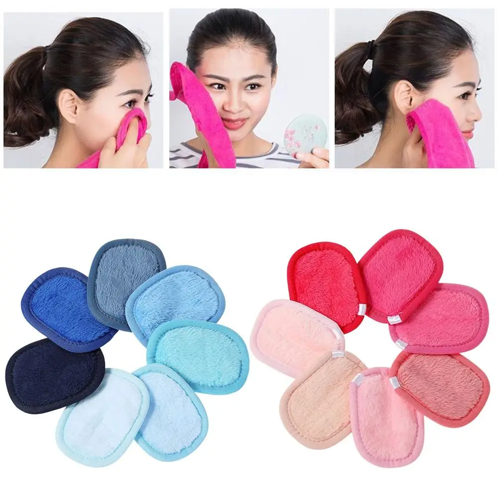 1/7PCS Nuovo Poliestere Struccante Asciugamano Riutilizzabile Bellezza Essentials Viso Asciugamani Morbidi Panno Detergente per Le Donne