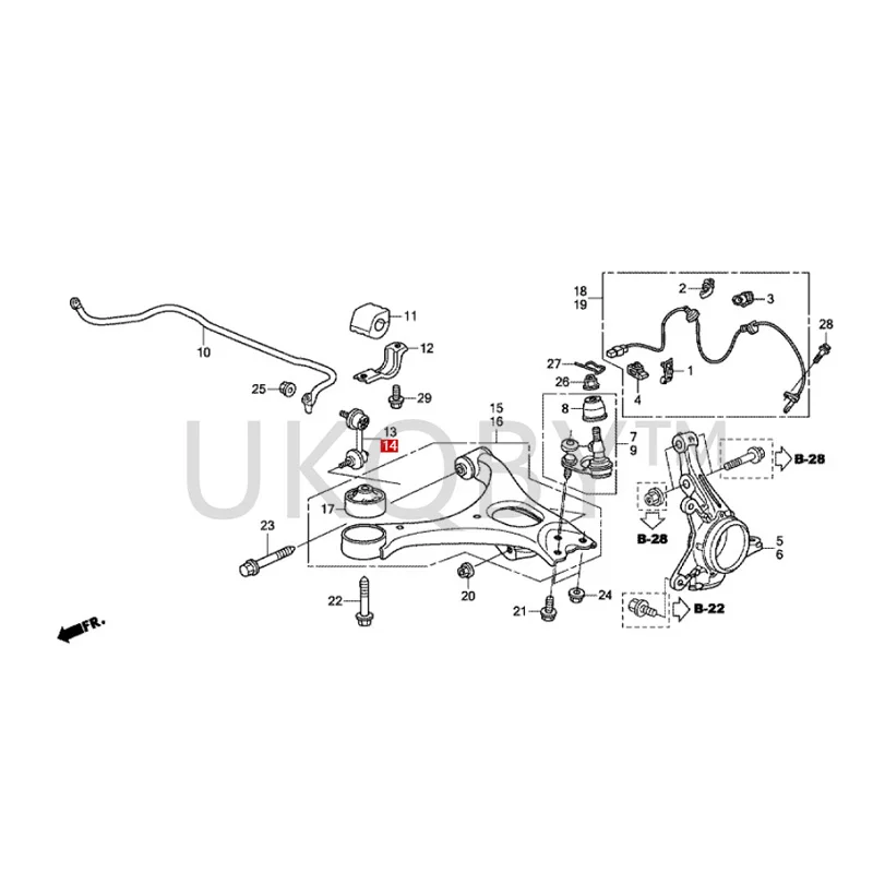 51320SNAA02 Suitable for Ho nd a Ci vi c Front stabilizer bar small link stabilizer bar connector