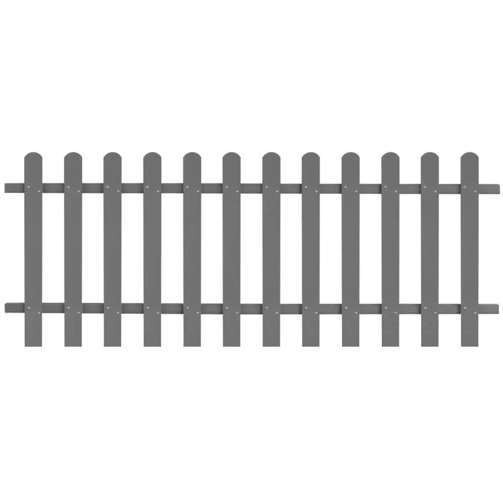 Durable 200x80 cm WPC Picket Fence for Garden & Outdoor Decor - Weather Resistant, Easy Install