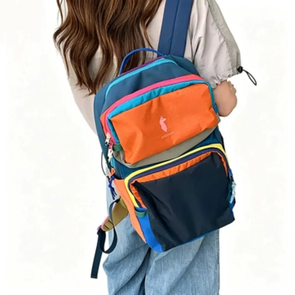 16L New Unisex Multi-Color Patchwork Fashion Backpack, Travel Bag, Student Backpack