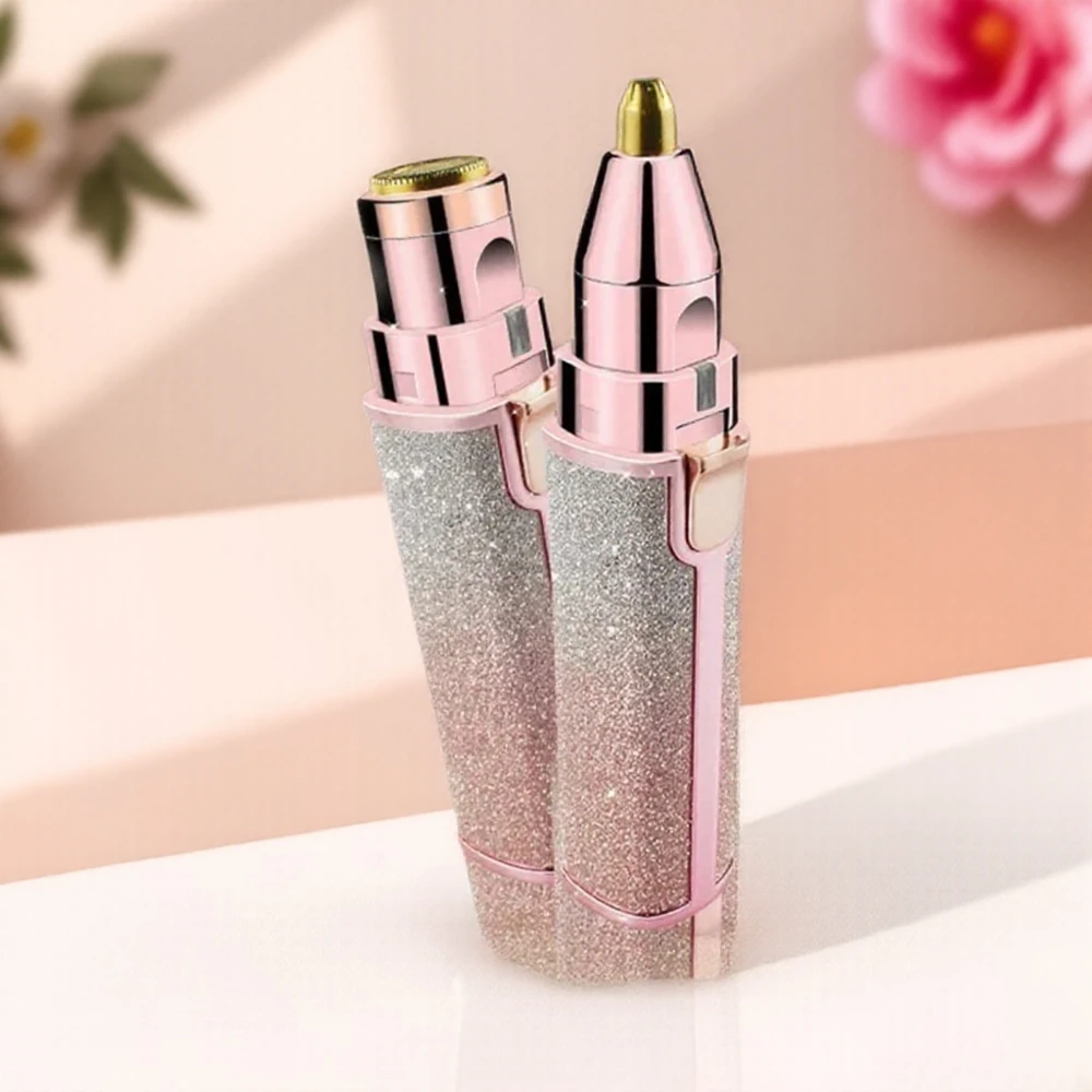 

2in1 Portable Lipstick Shaver Electric Eyebrow Trimmer Mini Razor Eyebrow Trimming Pen Epilator USB Charging