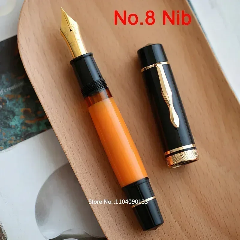 majohn p139 grande pistao filler fountain pen borracha retro toda a estrutura do pistao de cobre escrita gfit pen no6 ef f m nib novo 01