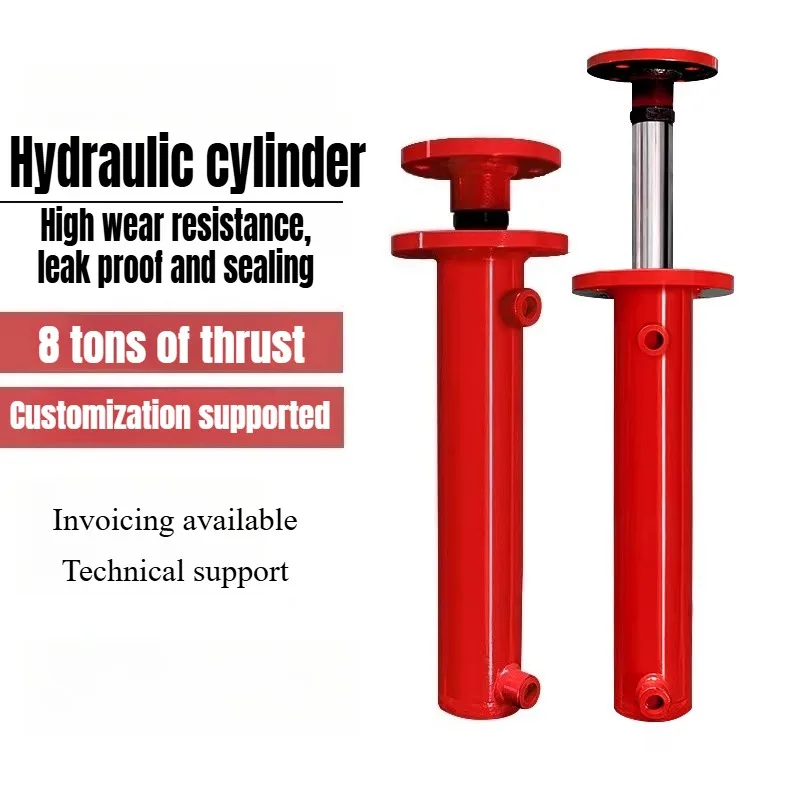 

Brand new Hydraulic cylinder Customized 8 T Small Inner diameter 80*rod diameter 50 Front and rear flanges Two-way telescopic