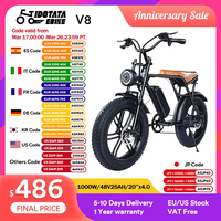 IDOTATA V8 Pro Electric Bike for Adults, 1000W Motor, 48V, 25Ah, 20inch, 4.0 Fat Tires, Snow Mountain E-Bike, Electric Bicycle