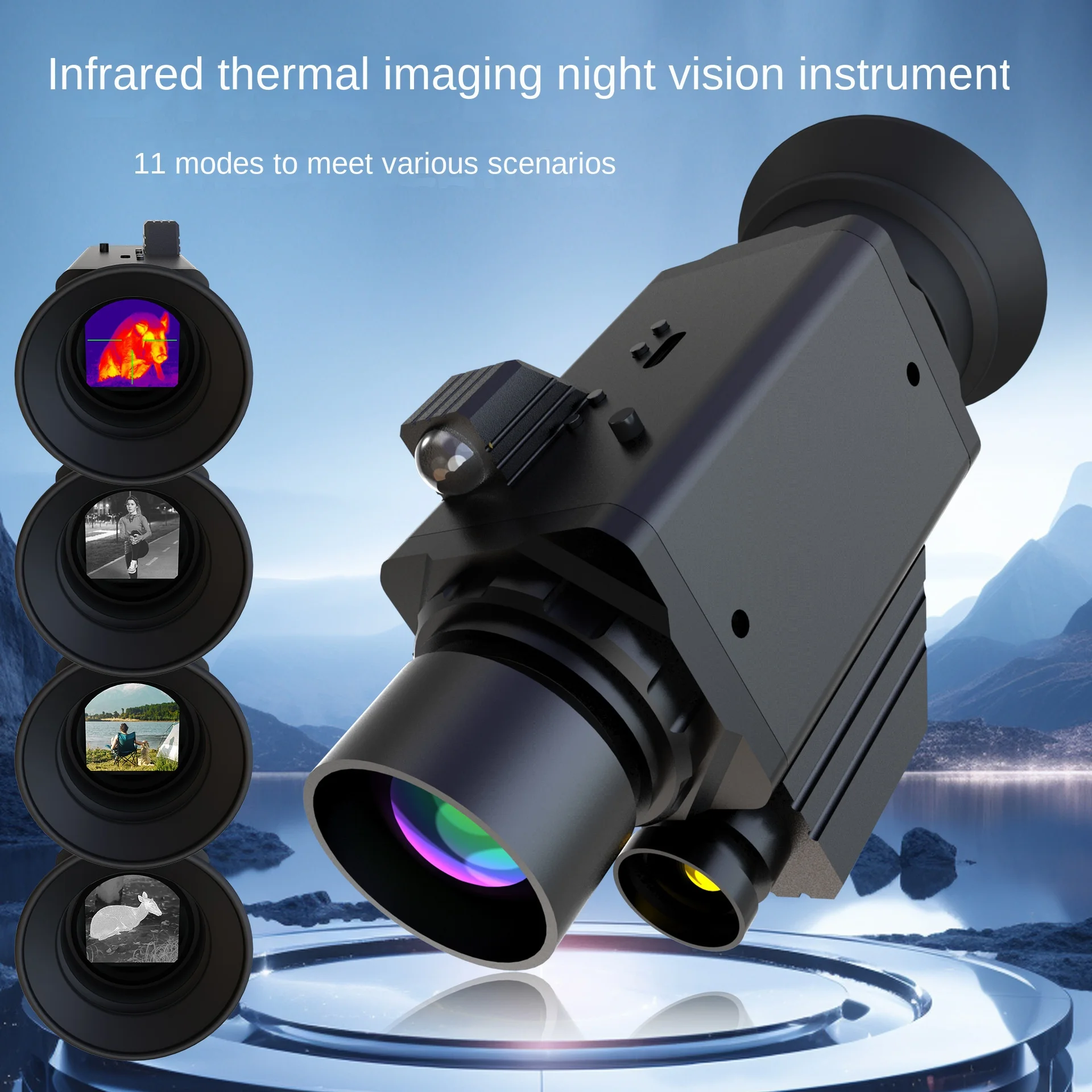 Thermal Imager Night Vision 4K Uhd Infrared Monoculars 7X Magnification Infrared Thermal Camera for Hunting Outdoor