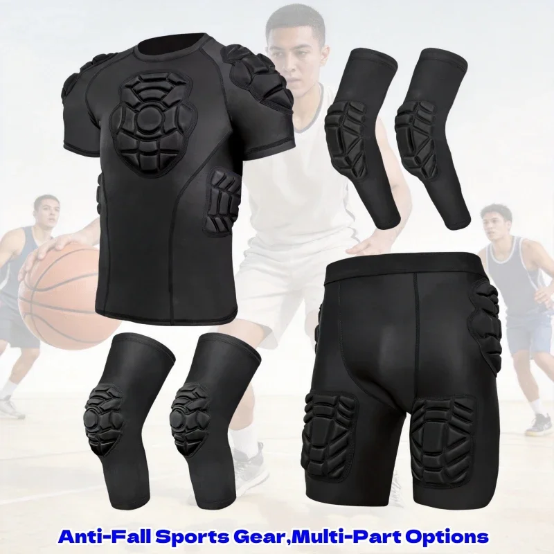 Compression Soccer Goalkeeper Clothing T-shirt Men Youth Impact Resistant Football Basketball Rugby SportsTraining Shorts/Jersey