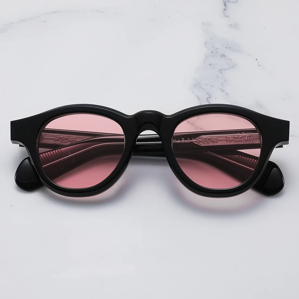 BALZAC Sunglasses Man Woman Premium Handcrafted Acetate Round Frame UV400 Lens Luxury Retro Sun Glasses