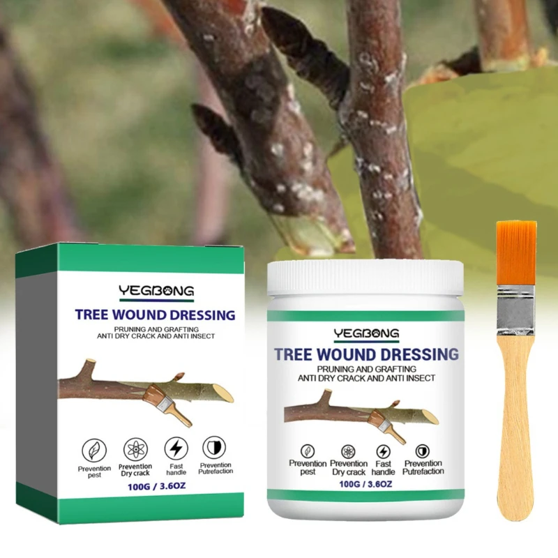 

Крем для заживления ран Big Tree: для саженцев, фруктовых деревьев, питает корни, способствует заживлению, физическое закрытие ран