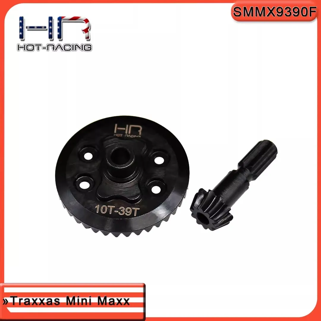 HR Hi Torque Steel Helical Spiral 39T/10T Front and Rear Gear Set for Traxxas Mini Maxx