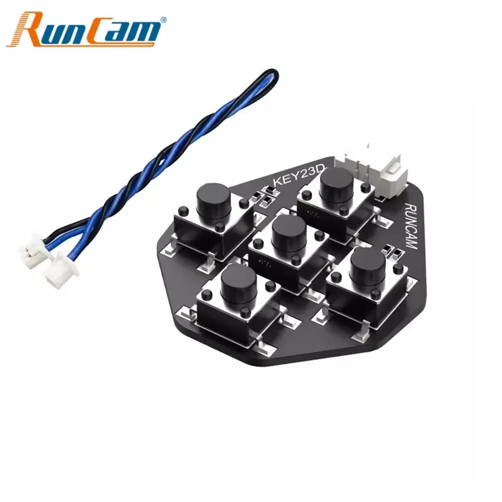 คีย์บอร์ด RunCam พร้อมสายซิลิโคน FPV ขนาด 1.25 มม. 2 พิน สำหรับกล้อง Micro Sparrow Micro Swift 2 eagle อะไหล่ทดแทน