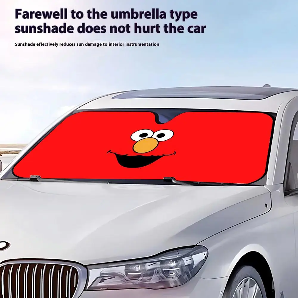 Sesame Street Sun Visor Retractable Car Sun Visor Anti-Glare UV Protection Front Window Sunshade