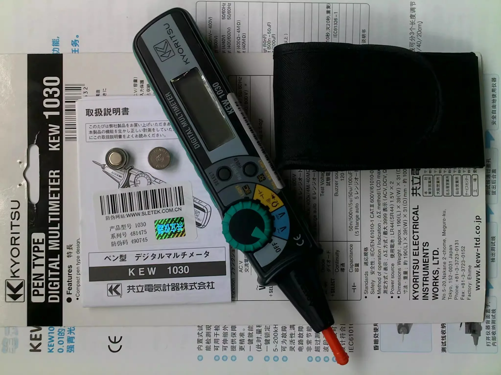 

KEW 1030 KYORITSU1030 Цифровой мультиметр ручки постоянного тока 400 мВ/4/40/400/600 В переменного тока 4/40/400/600 В