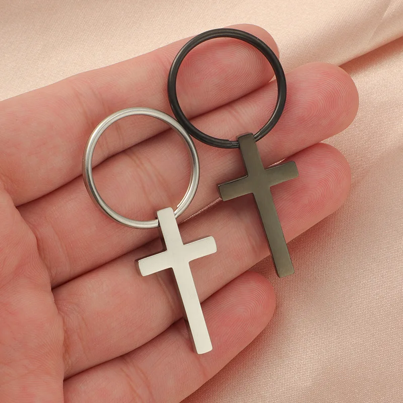 10PCS Vintage Jesus Christianity Accessory Car Keychain Cross Keychain Handmade DIY Jewelry Car Key Chain Ring Holder For Men