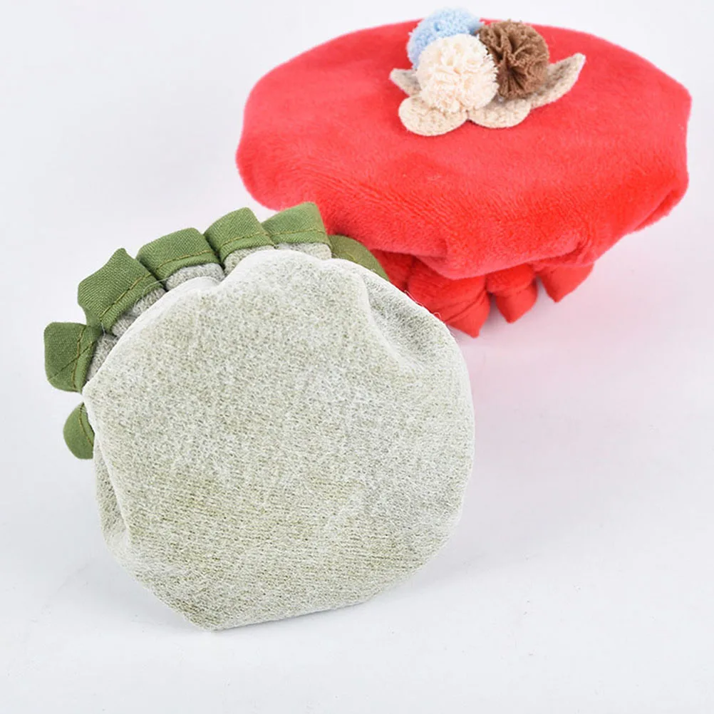 

Flower-shaped Handle Gloves Door Knob Cover Decorative Protectors Cabinet Covers Cotton Elastic Round Knobs Safety Hardware