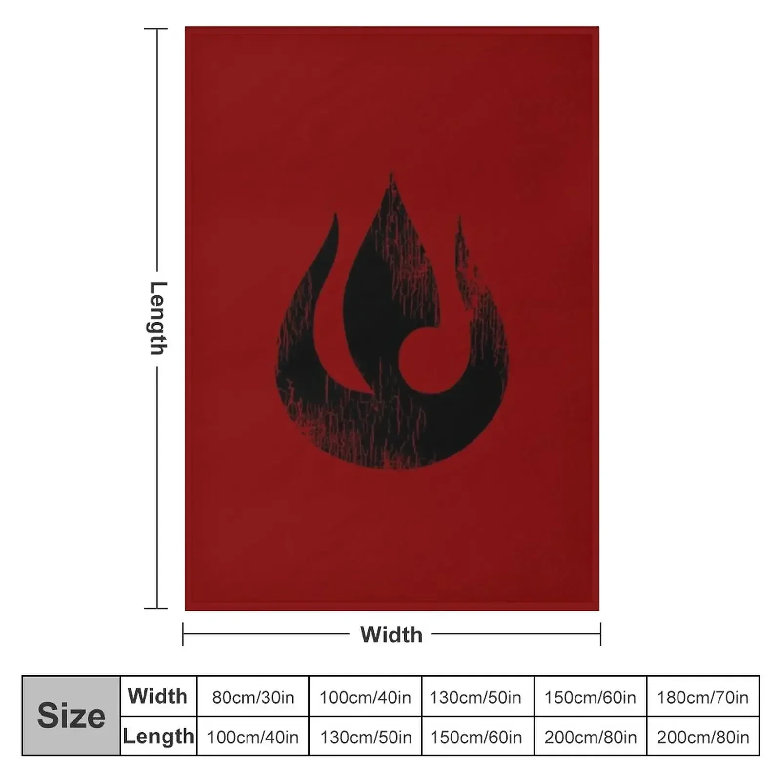 Fire nation banner Throw Blanket Flannel Fabric Furry Blankets