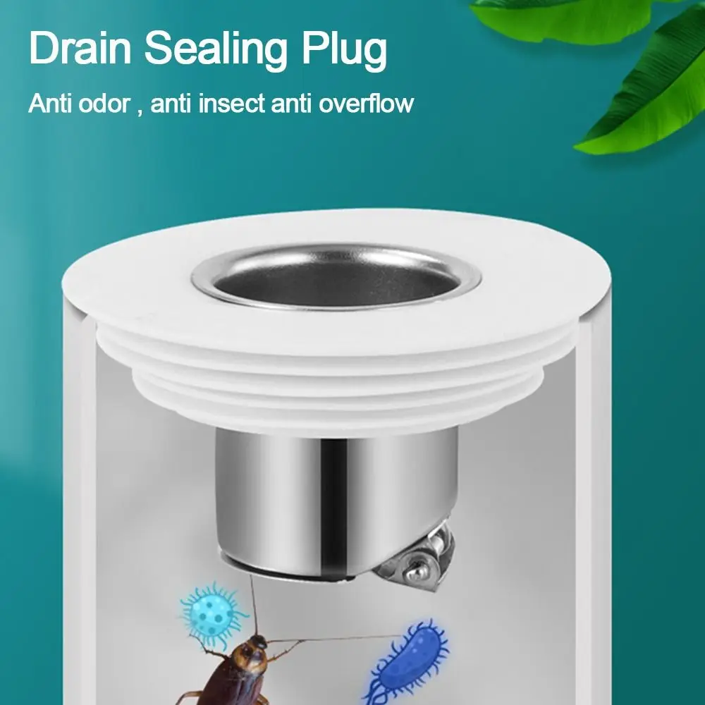 Stainless Steel Odor Proof Drain Core Kitchen Sewer Sealing Ring Of Deodorant Core Plug Bathroom Preventing Odor Accessories