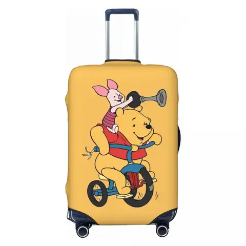 곰돌이 새끼 돼지 여행 가방 커버, 재미있는 비즈니스 보호 수하물 케이스, 비행