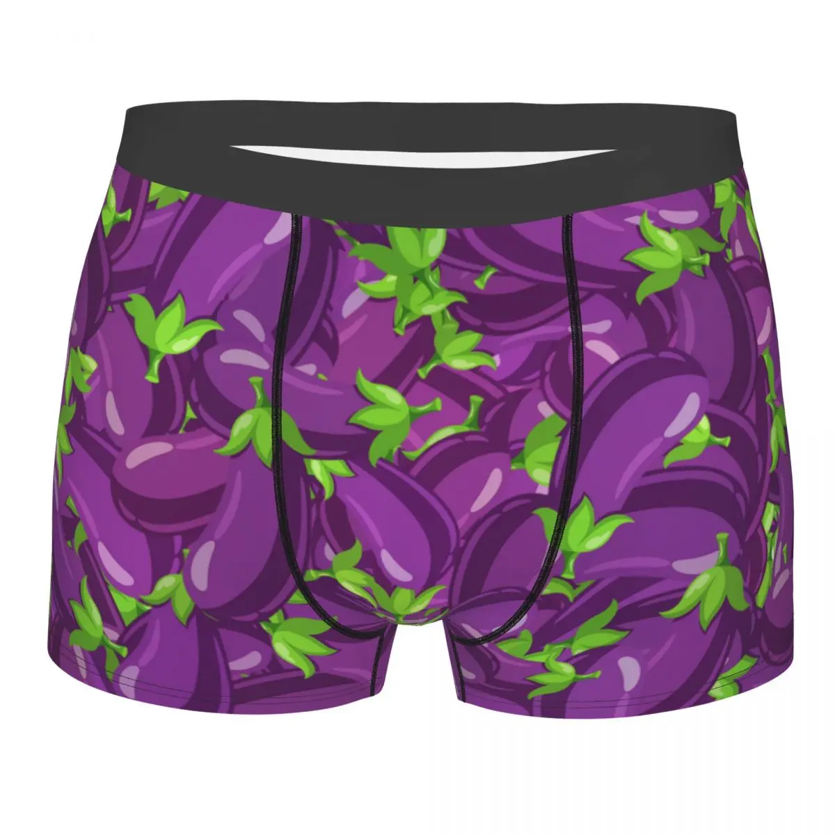 Eggplant Pattern Valentine'S Day Custom Underwear Male Wedding Gift For Husband Boxer Shorts Panties Briefs Soft Underpants
