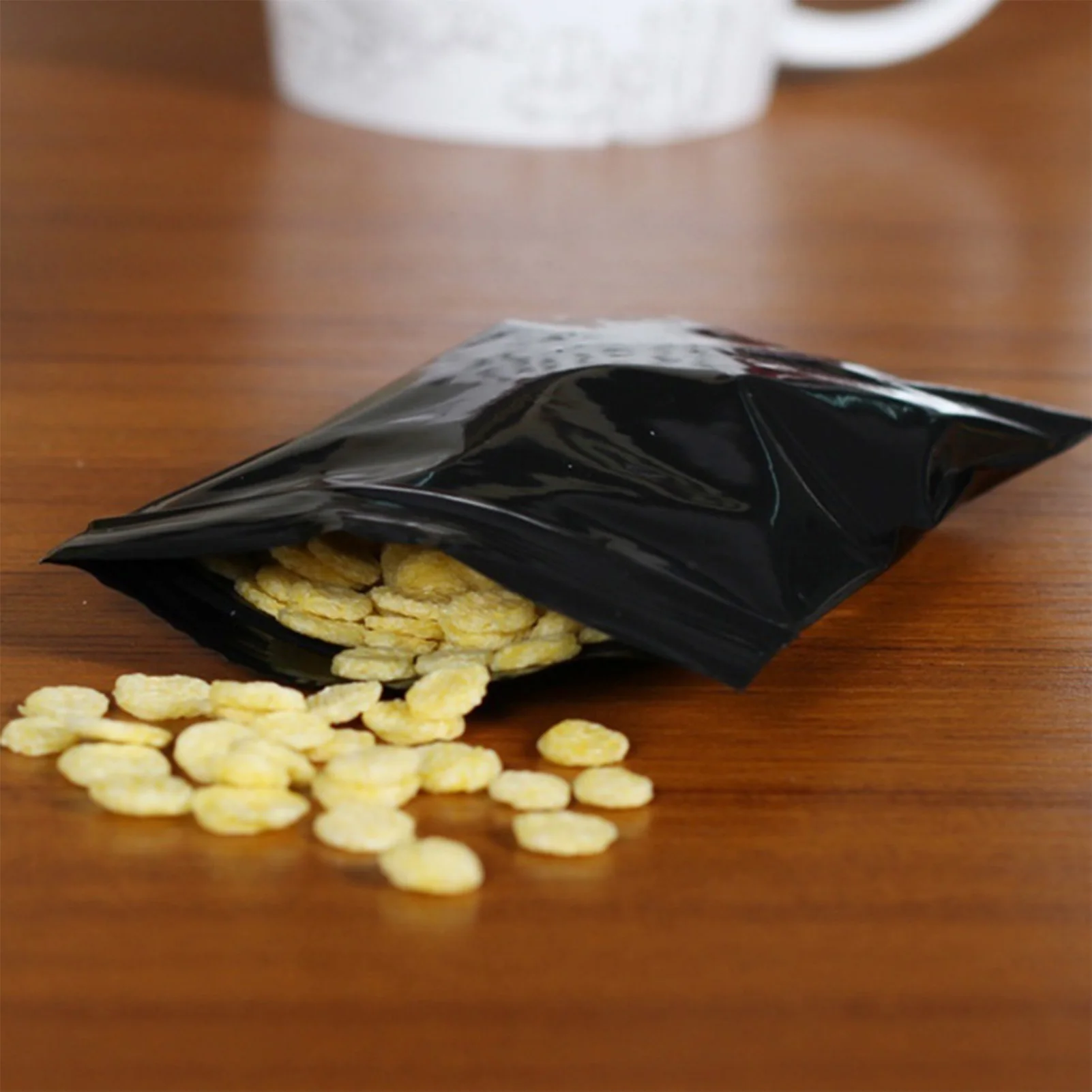 Black Ziplock Plastic Bag Food Snack Storage Packaging Opaque Bag for Jewelry Candy Electronics