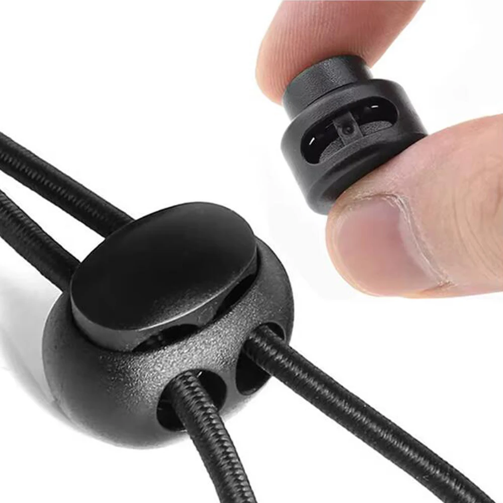 10Pcs Single/Double Hole Cord Lock Stopper For Sportswear Shoes Backpack Drawstring Paracord Rope Spring Toggle Clasp Accessory