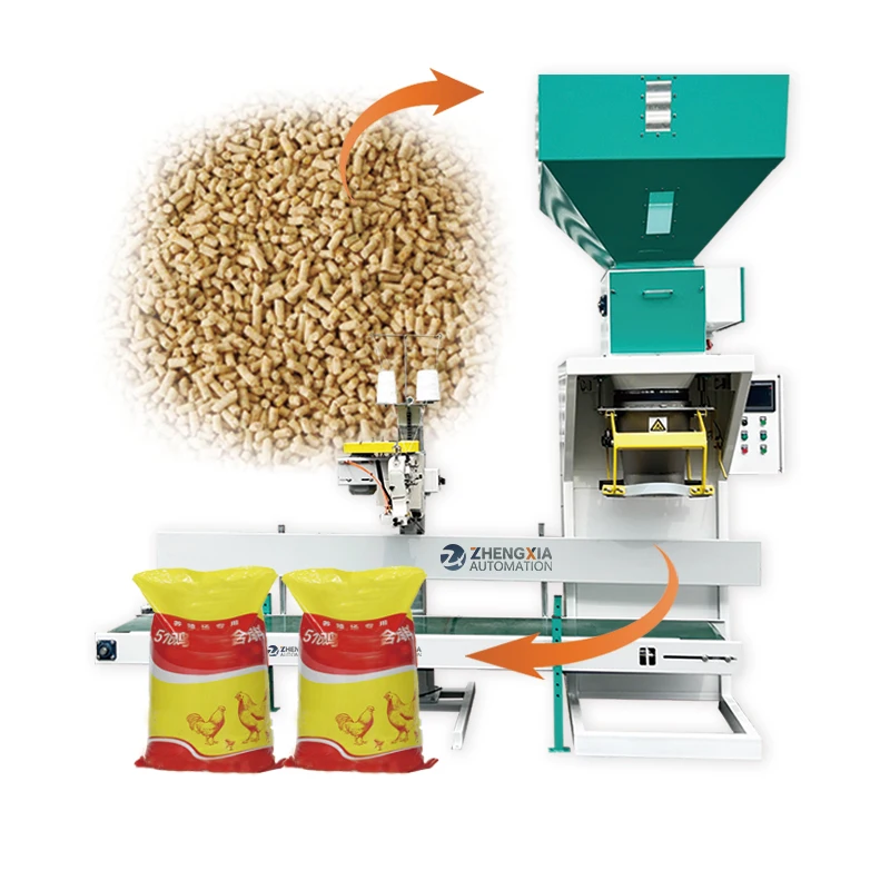 Multifunctional 10kg 25kg Rice Packing Machine Grain Feed Vitamin For Chicken Coffee Bean For Bags Pellet Packing Machine