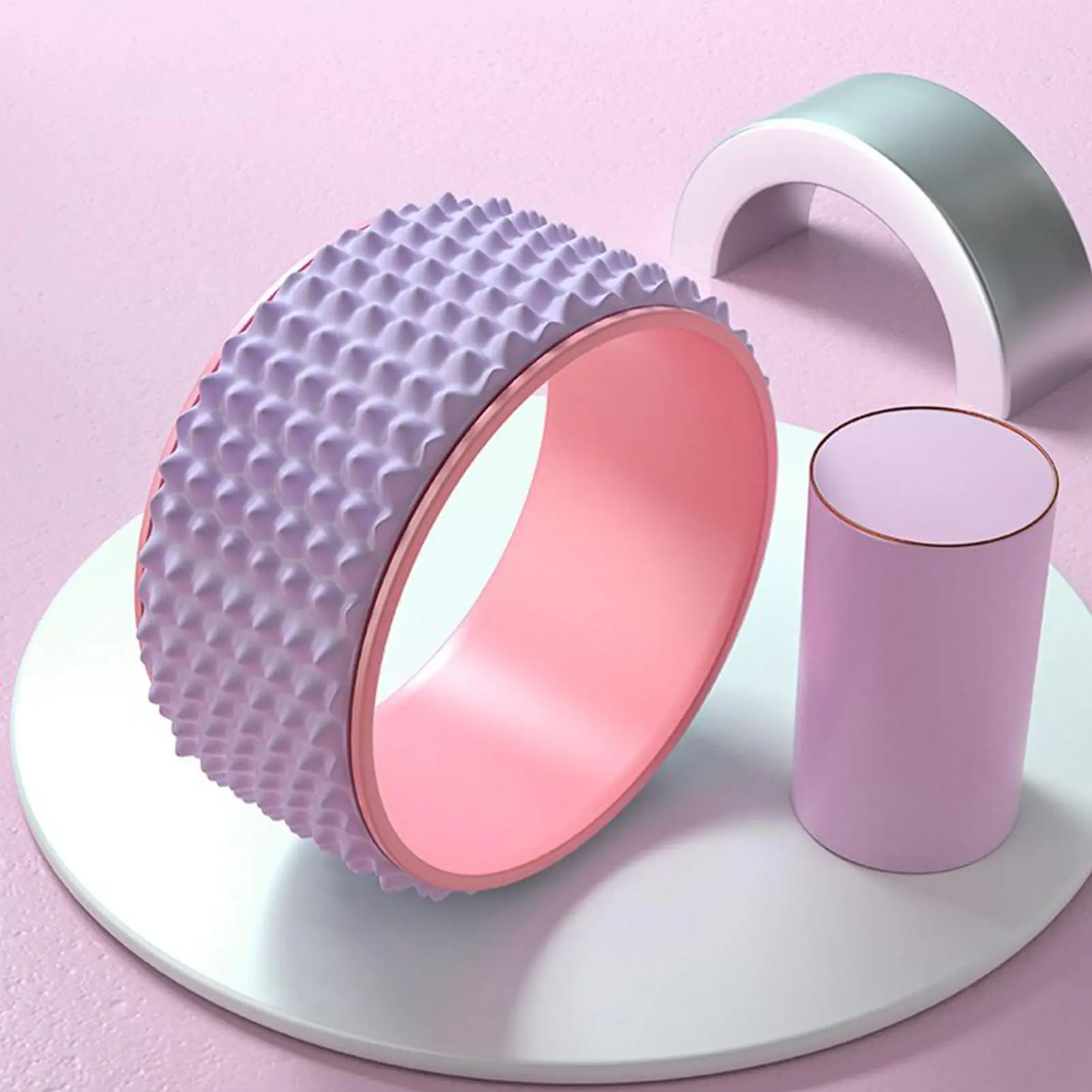 عجلة اليوغا عجلة الظهر لتدليك الأنسجة العميقة معدات البيلاتيس لتمدد تدليك التوازن الرياضة ممارسة المرونة #3