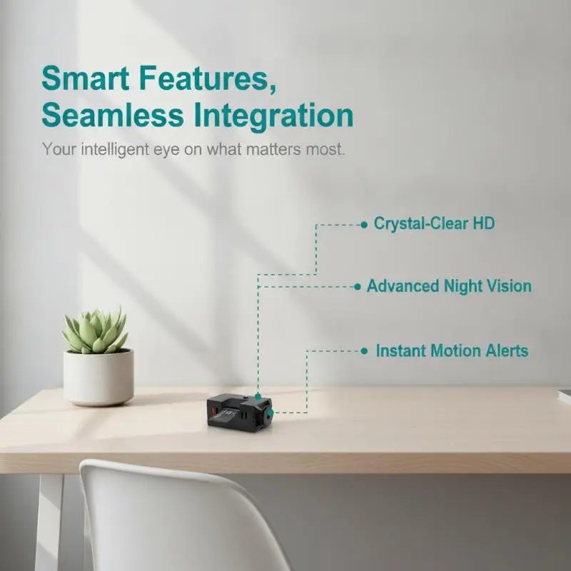 Mini Motion Detection Camera HD Night Vision Wireless WiFi 1Pcs Portable Home Security Surveillance Cam for Travel Use