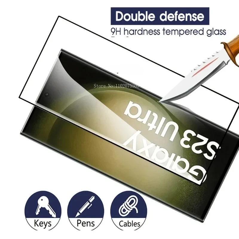 2Pcs HD Protective Glass For Samsung S23 S23+ S23 Ultra S22 S22+ S22 Ultra S21 Screen Protector For Samsung S21 S20 Plus Ultra image 2