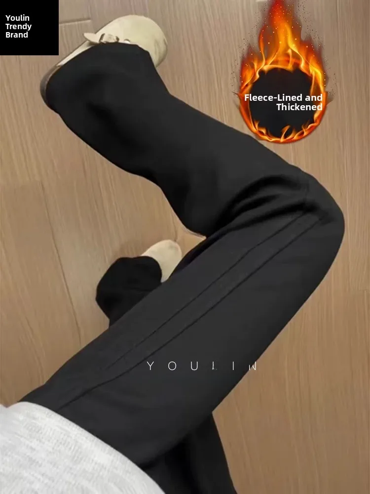 

Мужские спортивные брюки Thiened Fce прямого кроя, американский стиль, с диагональным разрезом, зимние, повседневные, для спорта, Cleanfit