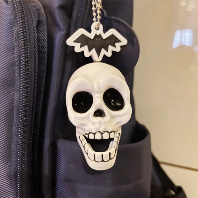 Funny Drawstring Bizarre Skeleton Key Chain Women Bag Keychain Men Car Skull Keyring Halloween Doll Girl Boy Party Gift