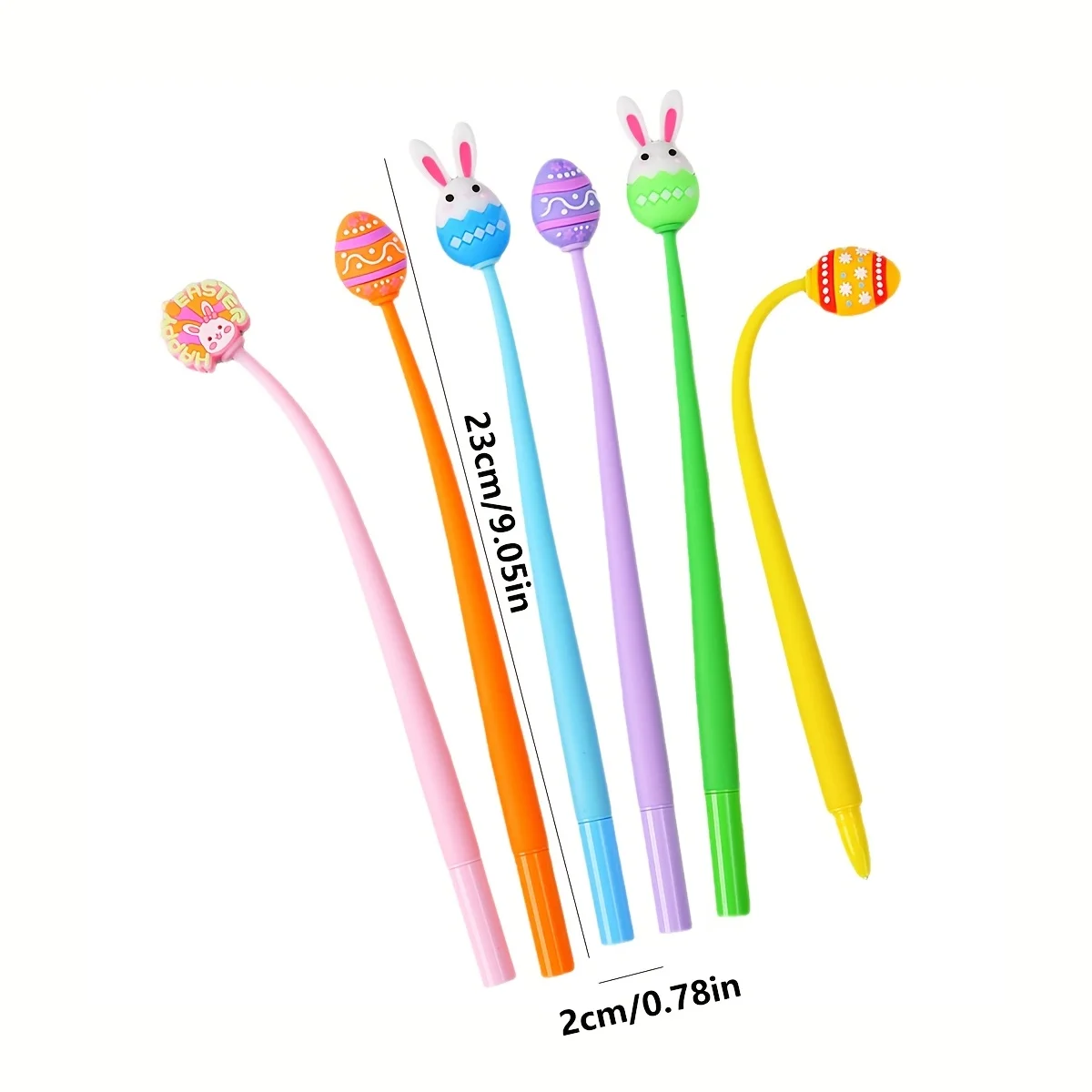 8pcs Easter Series Shake Pens|Egg and Rabbit Design,0.5mm Medium Point,Ideal for Back-to-School and Easter Gift,Plastic Material