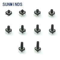 10 models 200pcs 6*6 Tact Switch Tactile Push Button Switch Kit, Height: 4.3MM~13MM DIP 4P micro switch 6x6 Key switch