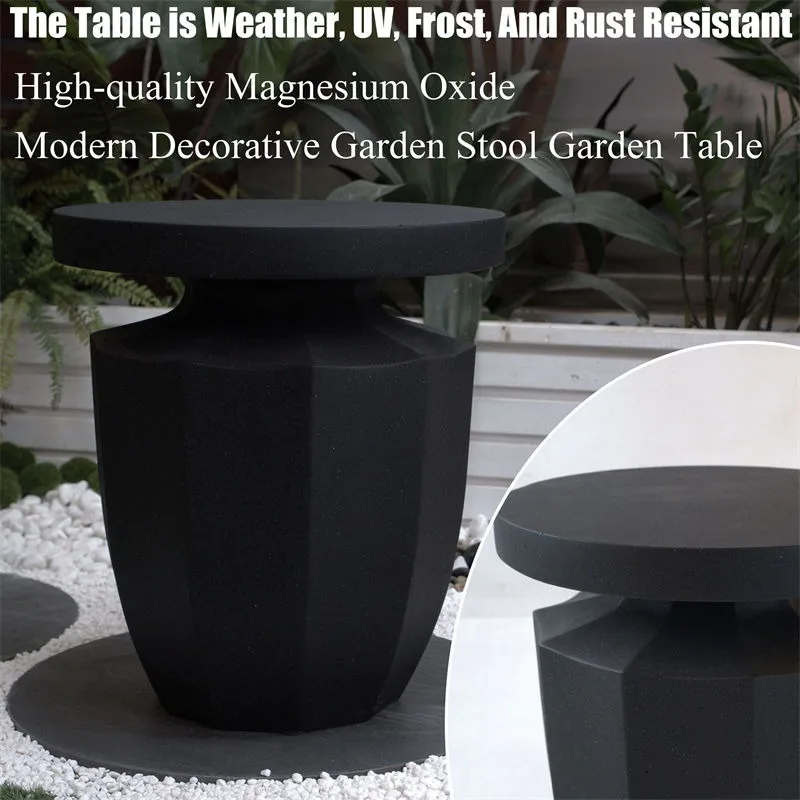 Magnesium Oxide Rust Resistant Minimalist Cylindrical Silhouette Modern Garden Table Lawn Home Indoor Outdoor High-quality